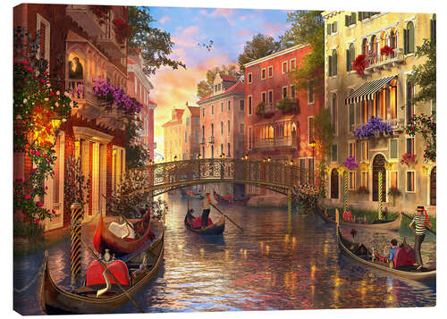 Canvas-taulu sunset in venice