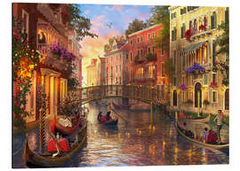 Magnettafel Sonnenuntergang in Venedig