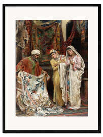 Framed art print At the Textile Market