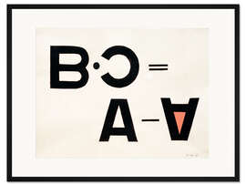 Gerahmter Kunstdruck Typo Collage