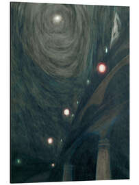 Stampa su alluminio Moonlight and lights