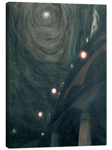 Canvas print Moonlight and lights