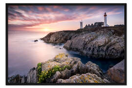 Gerahmter Kunstdruck Leuchturm von St. Mathieu (Frankreich / Bretagne)