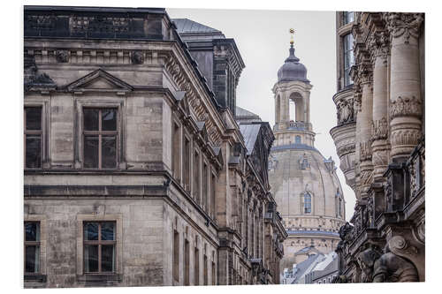 PVC print Overlooking the Frauenkirche in Dresden (Germany)