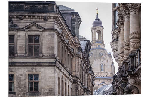 Tableau en plexi-alu Overlooking the Frauenkirche in Dresden (Germany)