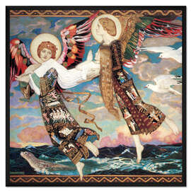 Gerahmter Kunstdruck St. Bride getragen durch Engel