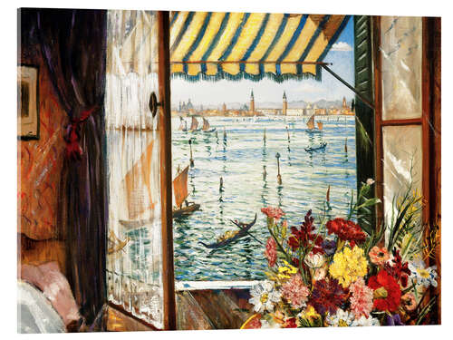 Acrylic print Looking out a window in Venice