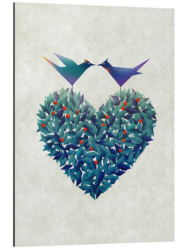 Cuadro de aluminio Love Birds