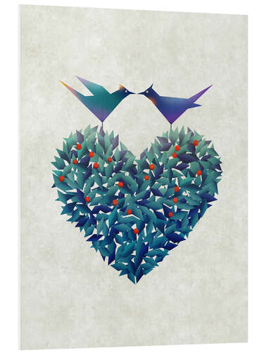 Tableau en PVC Love Birds