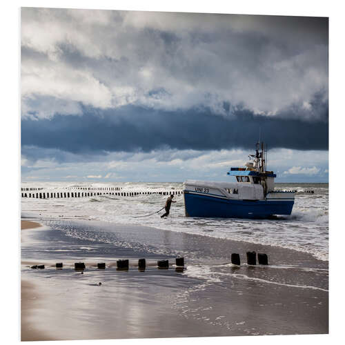 Foam board print Fisherman - Baltic Sea