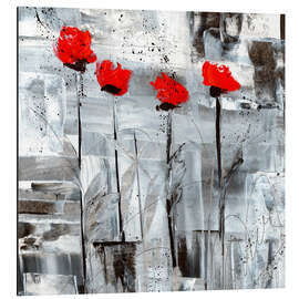 Tableau en aluminium Coquelicots rouges II