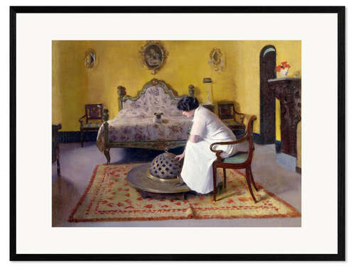 Impresión de arte enmarcada Interior with Julia