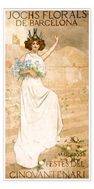 Poster  The Floral Games of Barcelona - Ramon Casas i Carbó