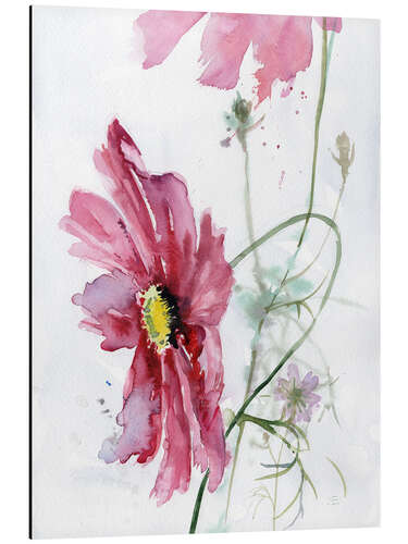 Alumiinitaulu Cosmos flower watercolor