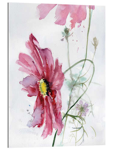 Tableau en plexi-alu Cosmos aquarelle