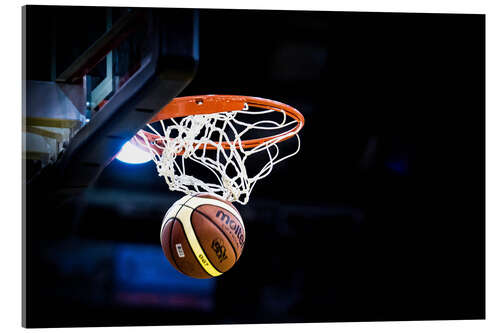 Tableau en verre acrylique Match de basketball