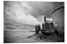 Foam board print melancholic tractor