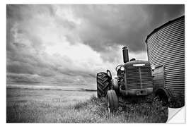 Naklejka na ścianę melancholic tractor