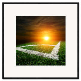 Framed art print Corner on the football field
