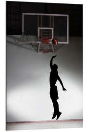 Tableau en aluminium Silhouette d'un basketteur