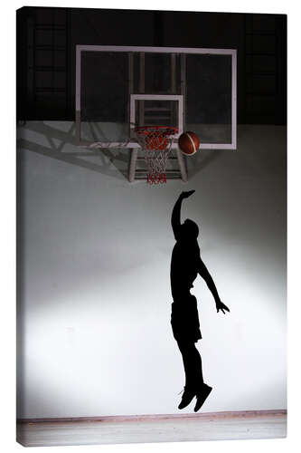 Canvas print Silhouette of a basketball player