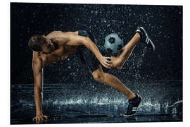 Foam board print Football in the rain