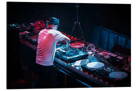 Magnettafel DJ mit Equipment von oben