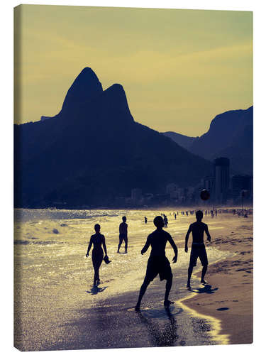 Canvastavla Ball game on the beach