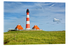 Stampa su vetro acrilico  Westerhever Lighthouse at the North Sea coast