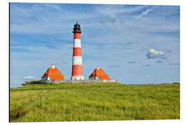 Alumiinitaulu Westerhever Lighthouse, North Sea coast