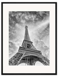 Gerahmter Kunstdruck Strahlender Eiffelturm