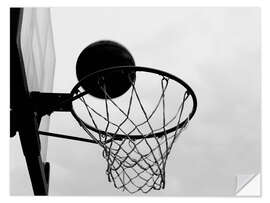 Wall sticker A view of a basketball hoop from below