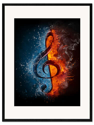 Framed art print Fire and water music