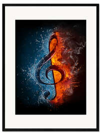 Framed art print Fire and water music