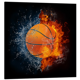 Alubild  Der Basketball im Kampf der Elemente