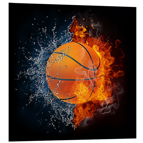 PVC-taulu Basketball in the battle of the elements