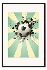 Gerahmter Kunstdruck Lang lebe der Fußball