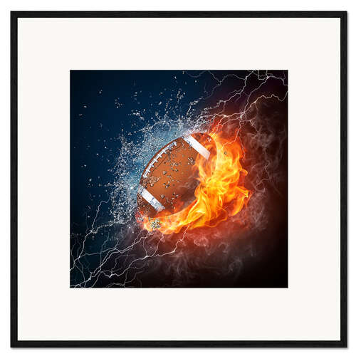 Gerahmter Kunstdruck Die Energie von Football