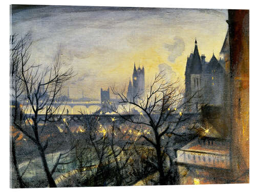 Acrylic print London Twilight from the Adelphi