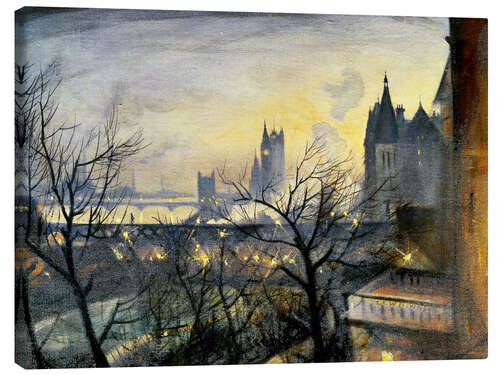 Canvas print London Twilight from the Adelphi