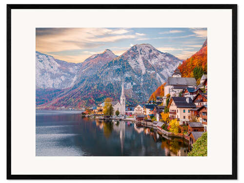 Kehystetty taidepainatus Hallstatt, Austria in the Autumn