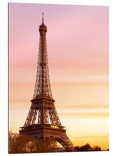 Tableau en plexi-alu Le ciel rosé de Paris