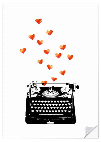 Selvklebende plakat Loveletter
