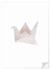 Wall sticker Origami Kranich