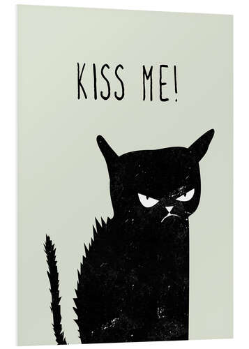 Quadro em PVC Kiss me, grumpy cat