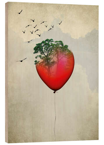 Puutaulu Red balloon