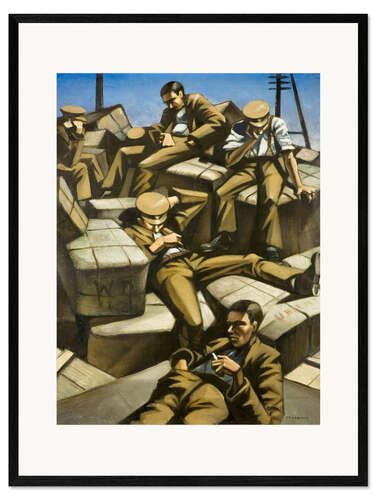 Framed art print Dog Tired