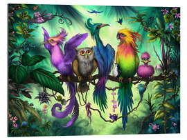 Magnettafel Vogelversammlung