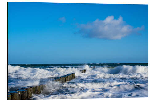 Quadro em alumínio Groyne on shore of the Baltic Sea