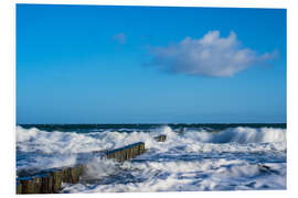 Quadro em PVC Groyne on shore of the Baltic Sea